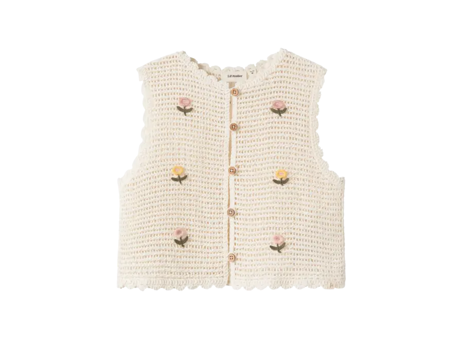 Flora knit vest - Coconut milk