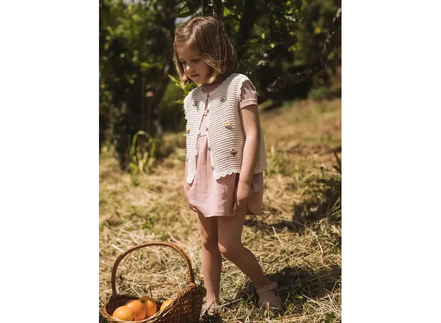 Flora knit vest - Coconut milk