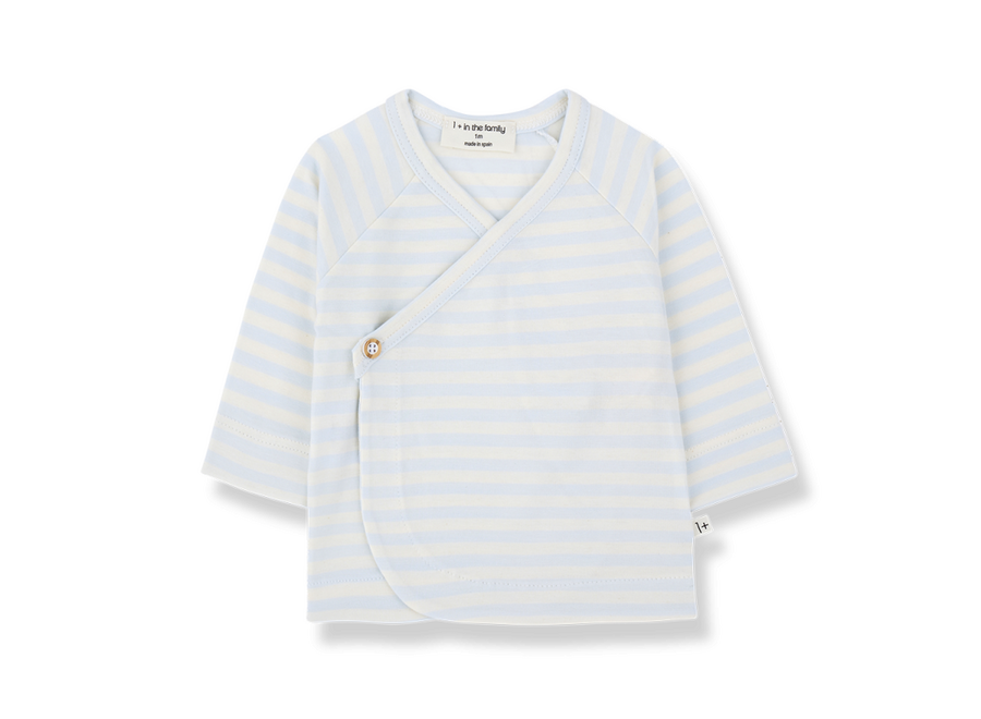 Idara newborn shirt - Misty blue