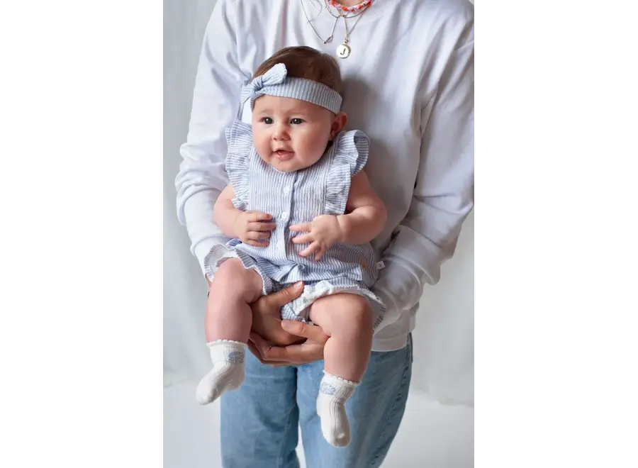 Top streep crinkle 'Sea la vie' - Lavendel