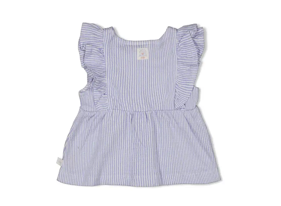 Top streep crinkle 'Sea la vie' - Lavendel