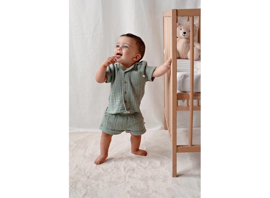 Blouse mousseline - Zeegroen