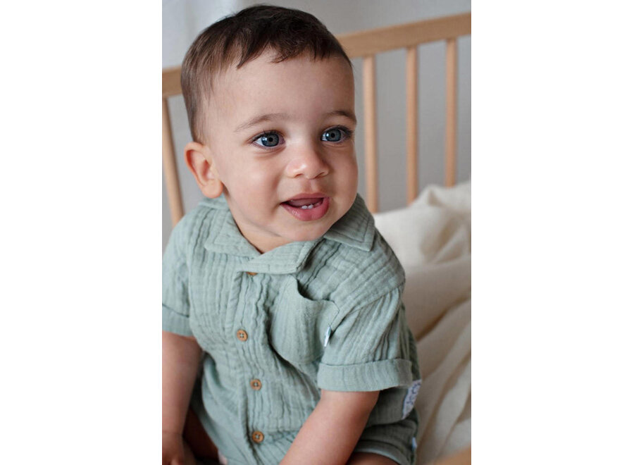 Blouse mousseline - Zeegroen