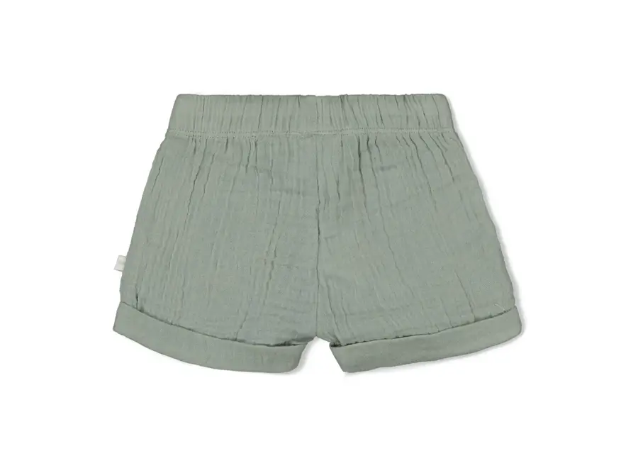 Short mousseline AOP - Zeegroen