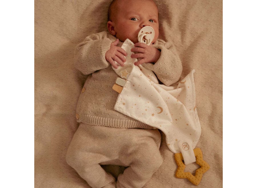 Knuffeldoekje met bijtring - Newborn naturals