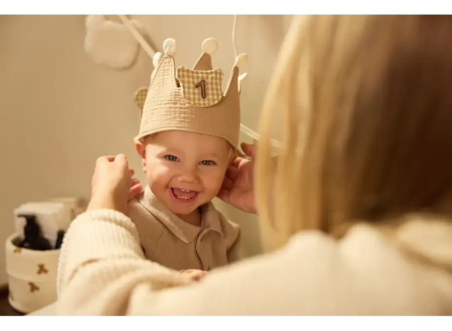 Verjaardagskroon met cijfers (0 t/m 4) - Teddy bear