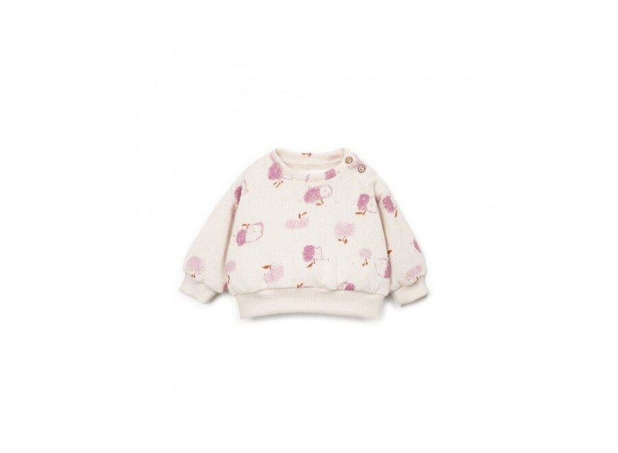 Printed jersey sweater - Apples sculpture