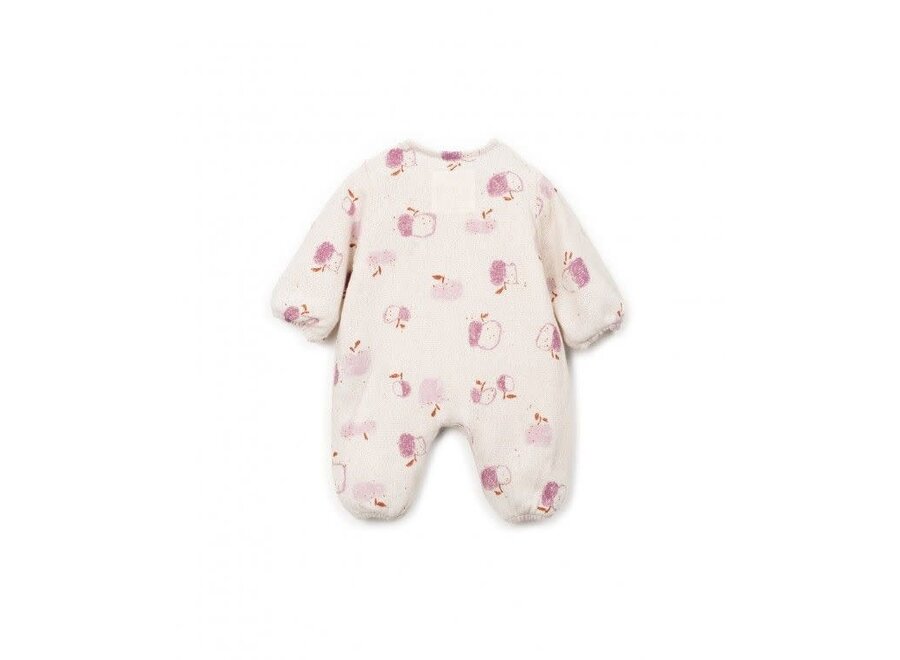 Printed jersey jumpsuit - Apples sculpture