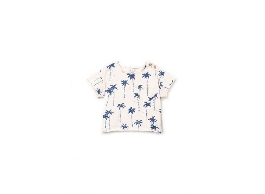 Printed jersey T-shirt - Bio resin/ Palm tree