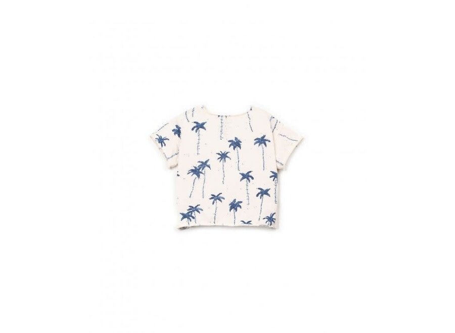 Printed jersey T-shirt - Bio resin/ Palm tree