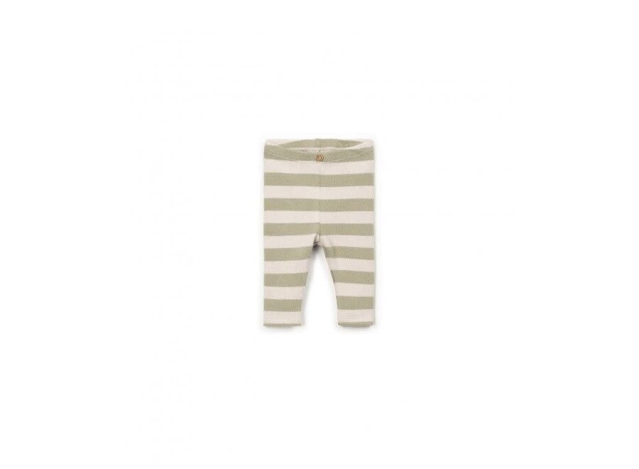 Striped jersey leggings - Texture