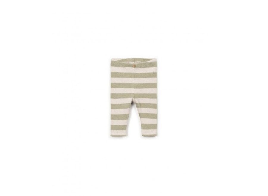 Striped jersey leggings - Texture