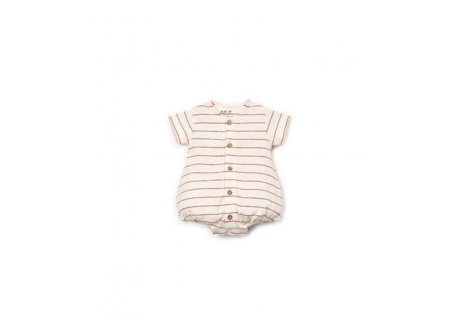 Striped rib flamé jumpsuit - Pot