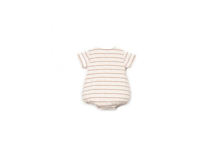 Striped rib flamé jumpsuit - Pot