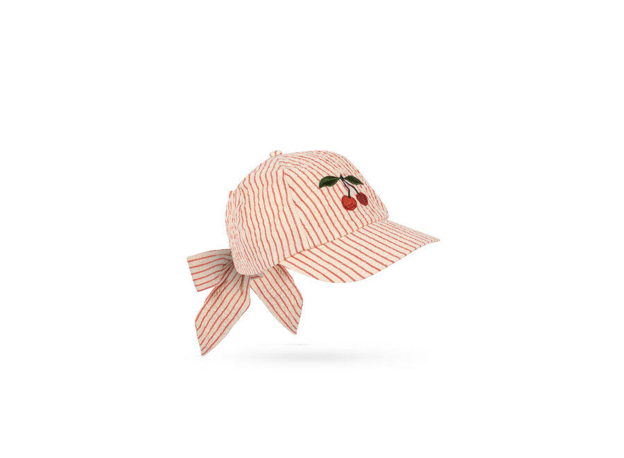Ellie bow cap - Amour stripe