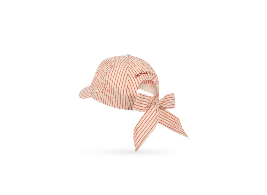 Ellie bow cap - Amour stripe