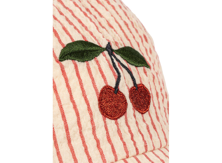 Ellie bow cap - Amour stripe