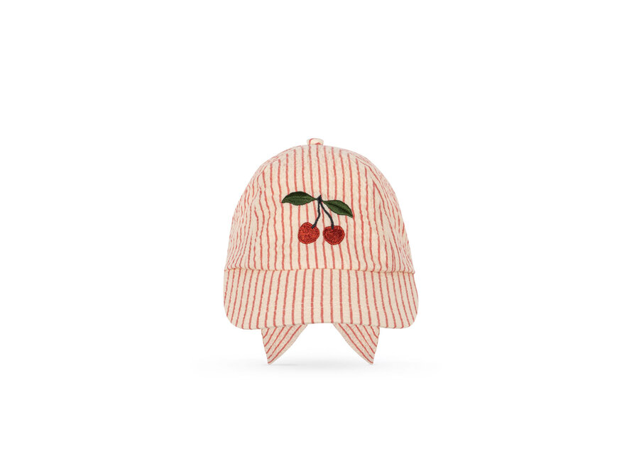 Ellie bow cap - Amour stripe