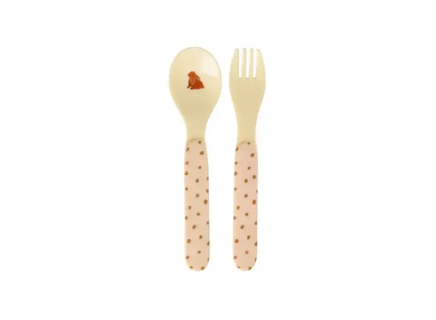 Melamine spoon and fork - Fairy tale print