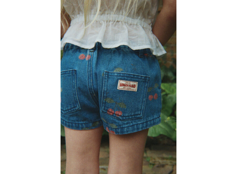 Magot shorts - Ma grande cerise denim