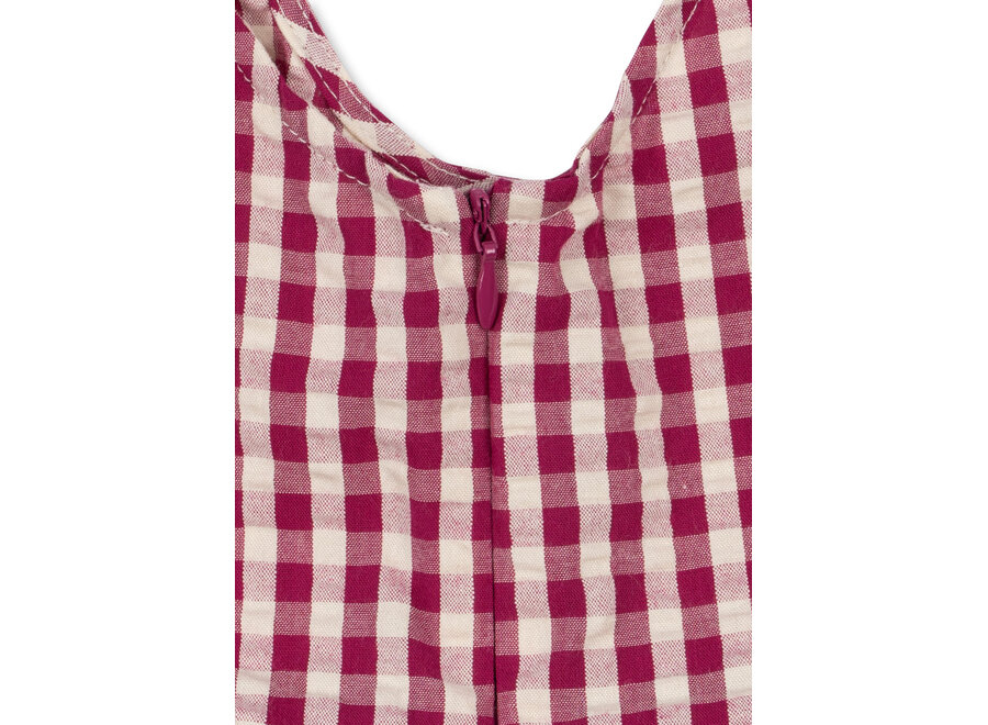 Isotta dress - Raspberry check