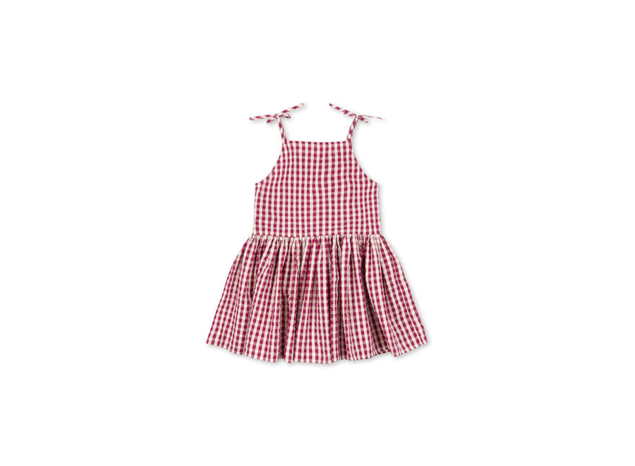 Isotta dress - Raspberry check