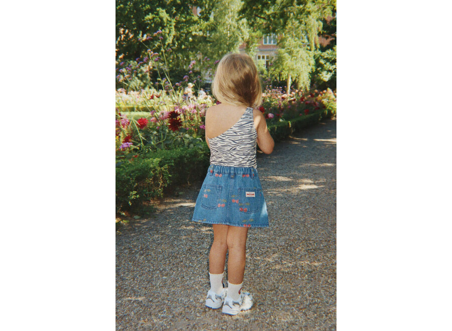 Magot printed skirt - Ma grande cerise denim