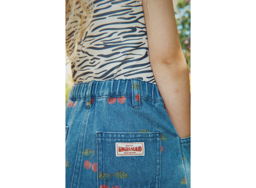 Magot printed skirt - Ma grande cerise denim