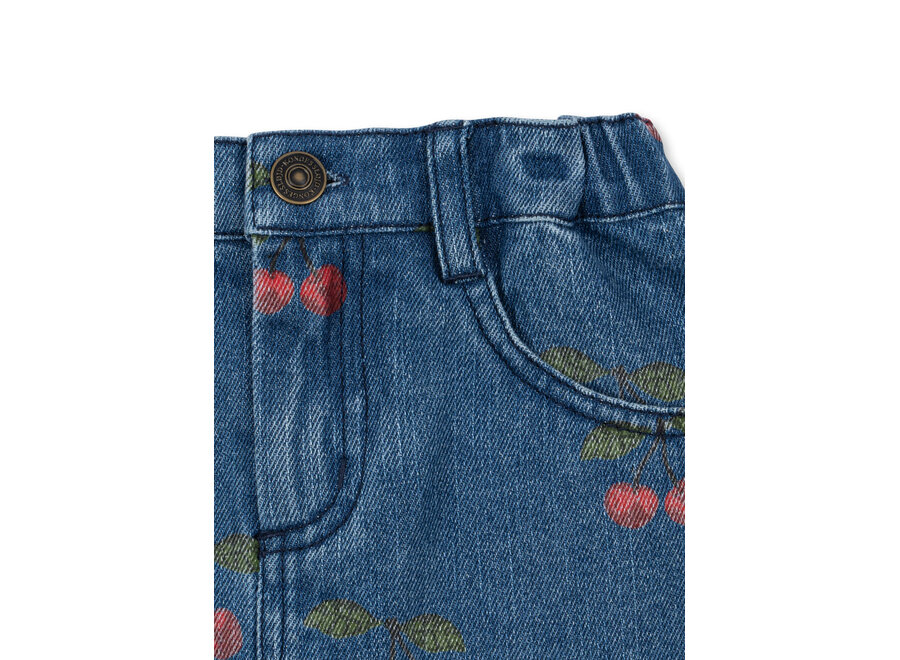 Magot printed skirt - Ma grande cerise denim
