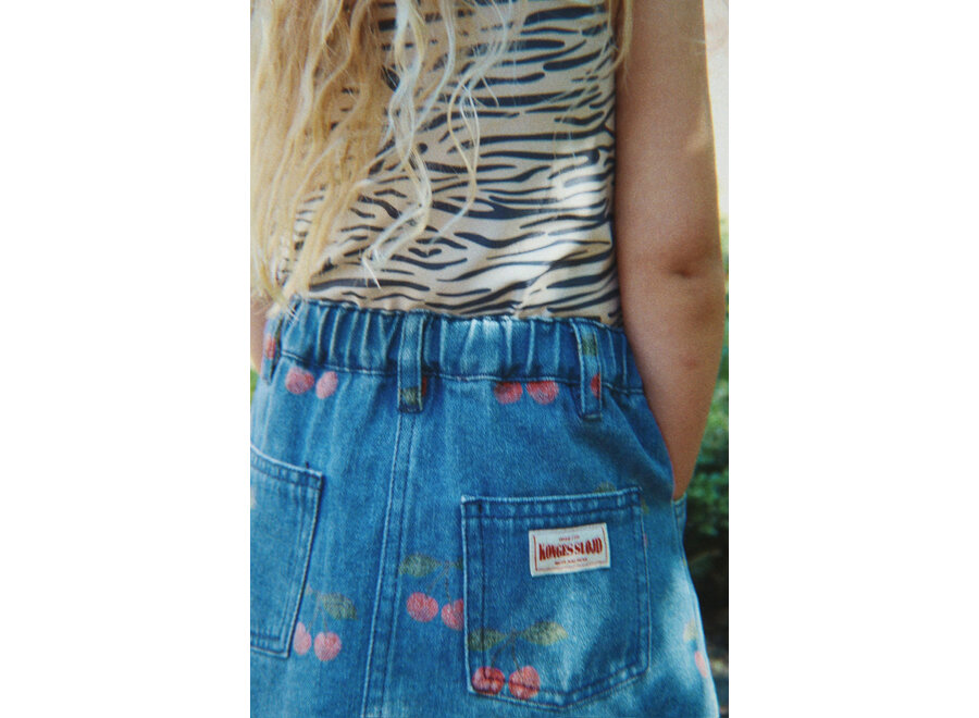 Magot printed skirt - Ma grande cerise denim