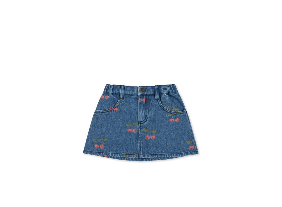 Magot printed skirt - Ma grande cerise denim