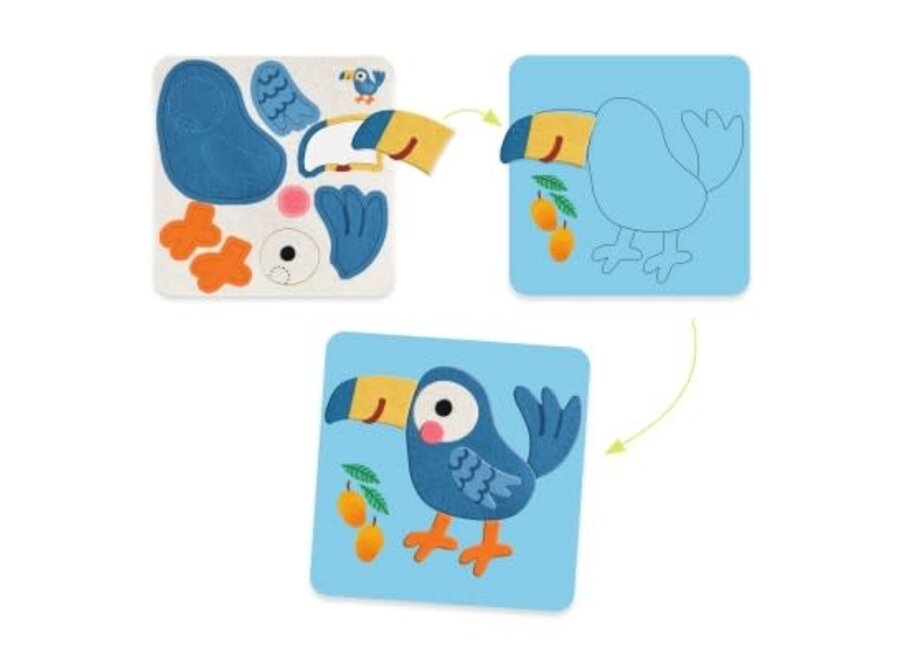 Felt collage - Soft animals