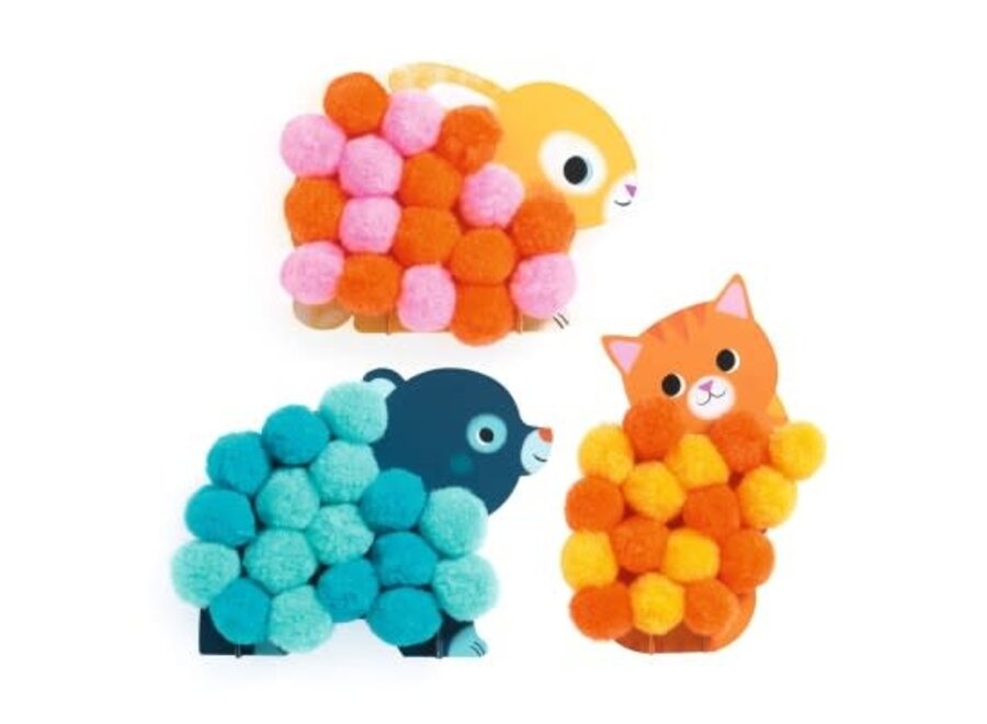 Pompoms collage - Animals