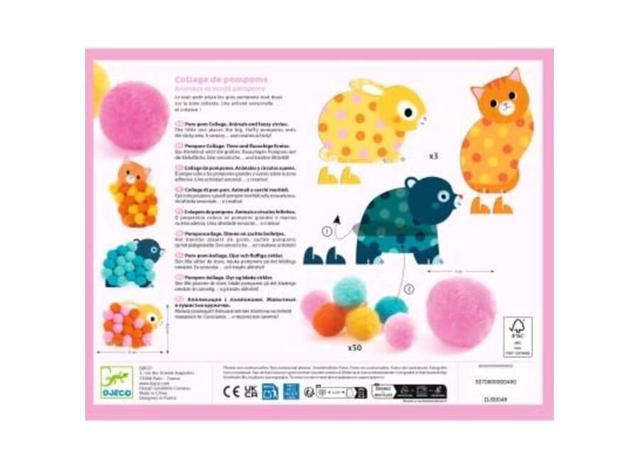 Pompoms collage - Animals