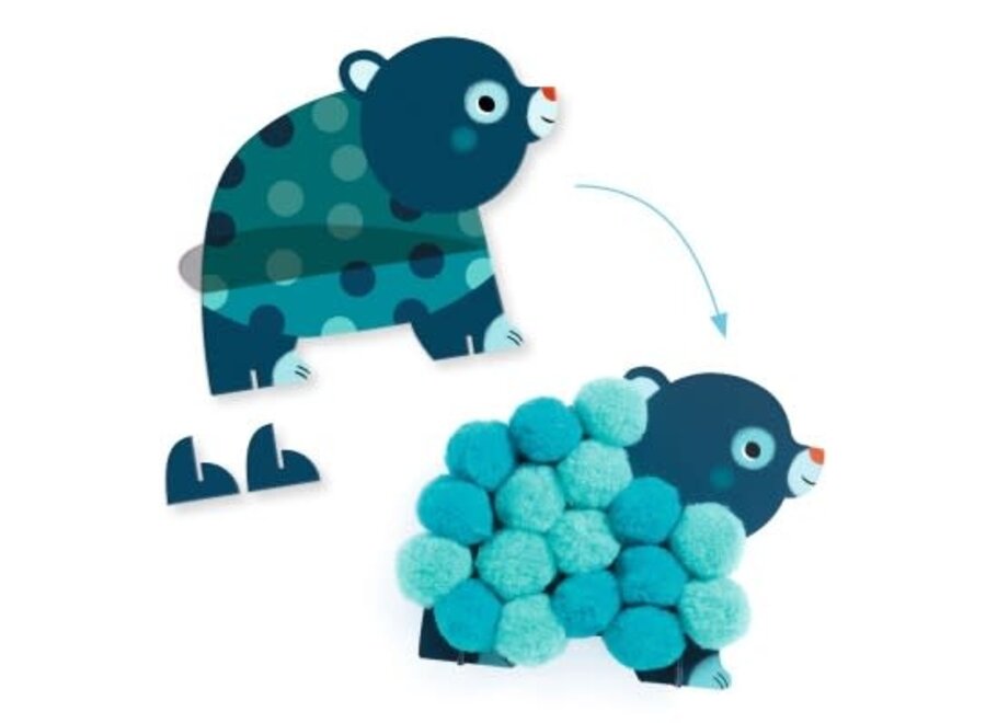 Pompoms collage - Animals