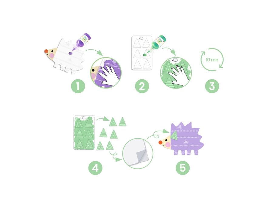 Magic finger painting - Small forms