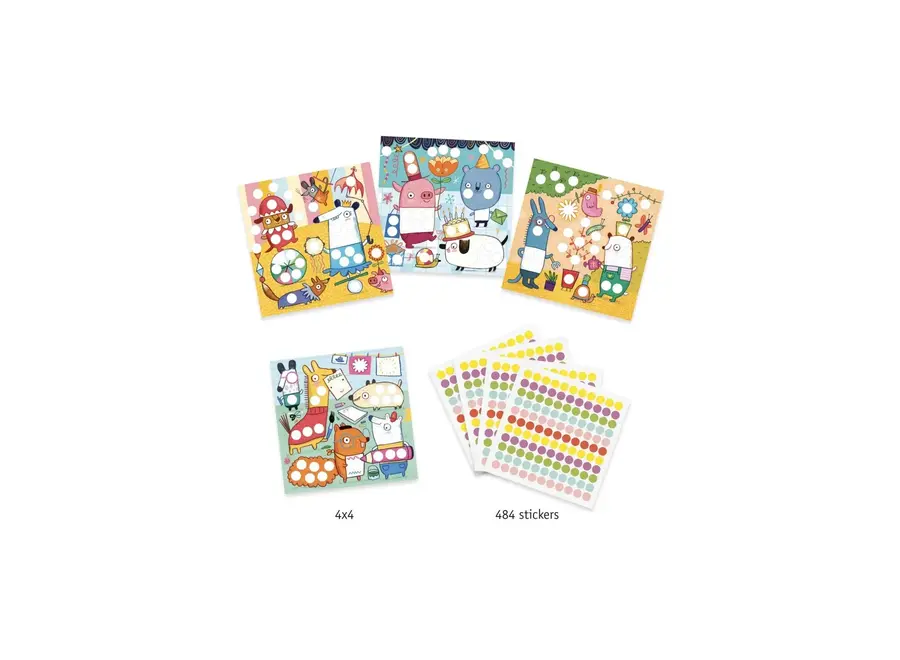 Create with stickers - Coloured dots