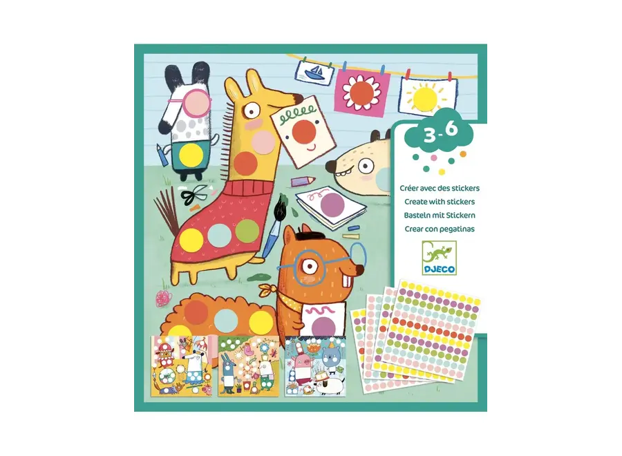 Create with stickers - Coloured dots
