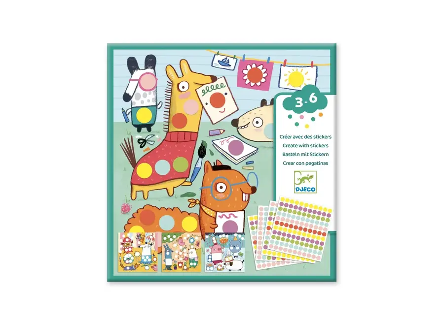 Create with stickers - Coloured dots