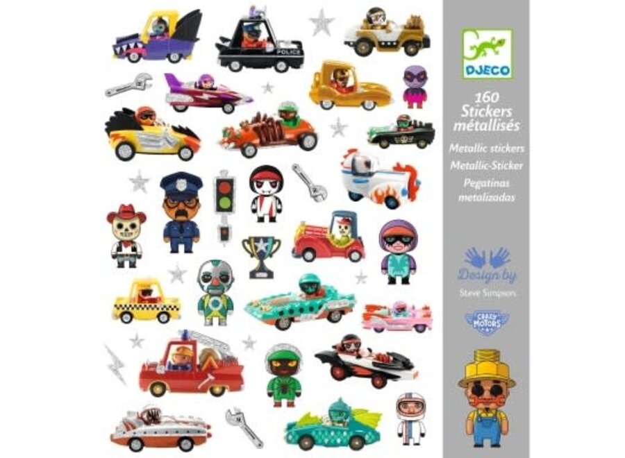 Textured stickers - Crazy motors