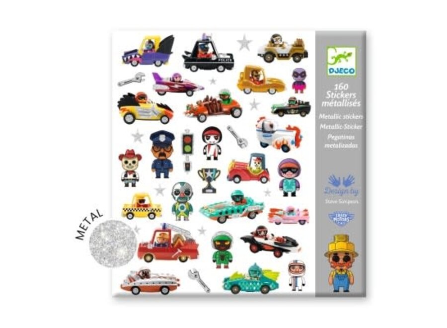 Textured stickers - Crazy motors