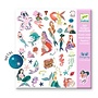Textured stickers - Sparkly mermaids