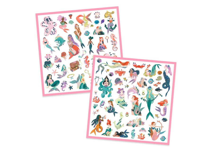 Textured stickers - Sparkly mermaids