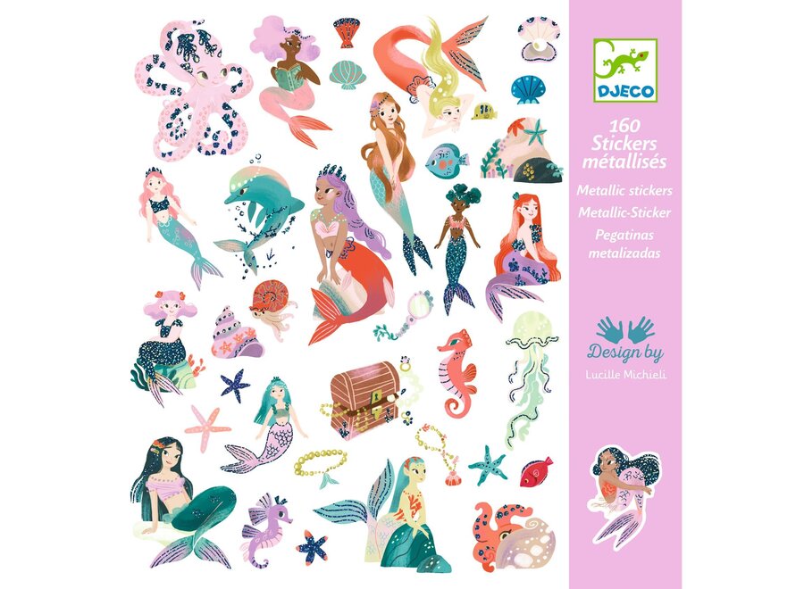 Textured stickers - Sparkly mermaids