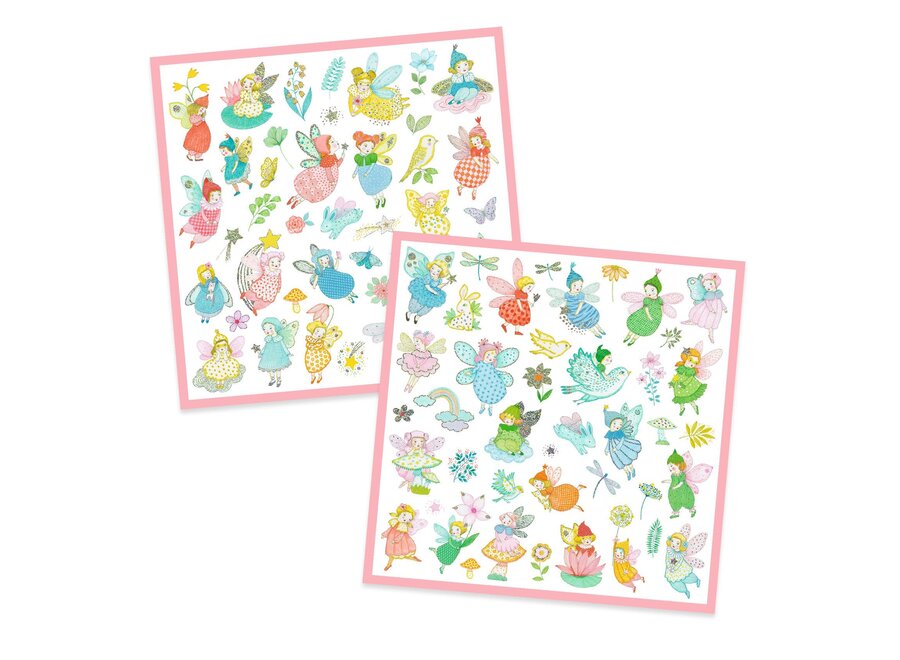 Textured stickers - Sparkly fairies