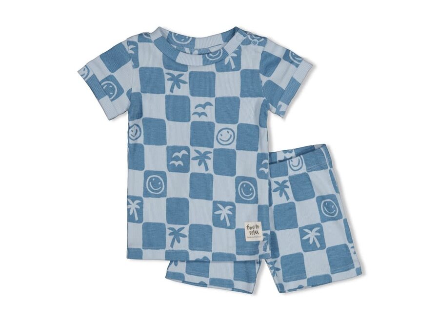 Pyjama blauw - Chase check