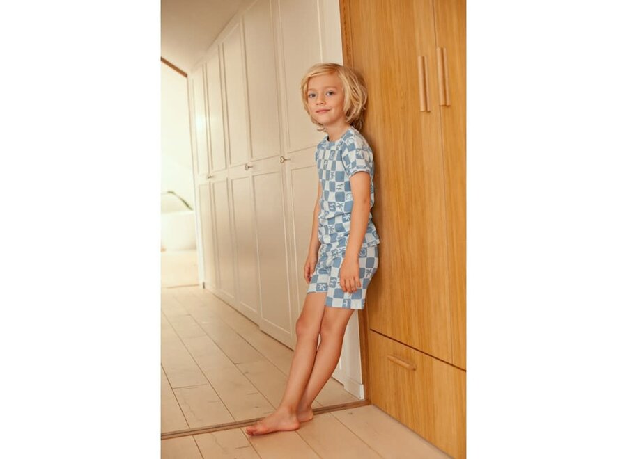 Pyama blauw - Chase check