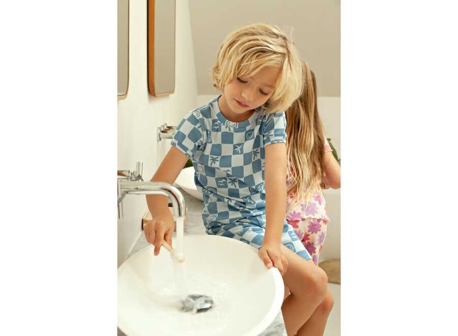 Pyama blauw - Chase check