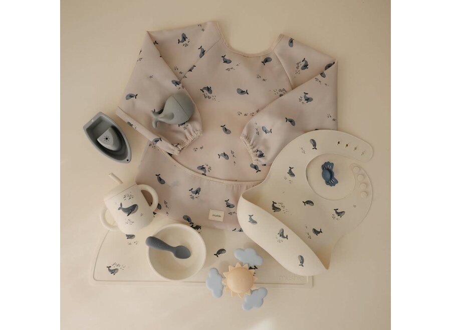 Longsleeve bib - Whales