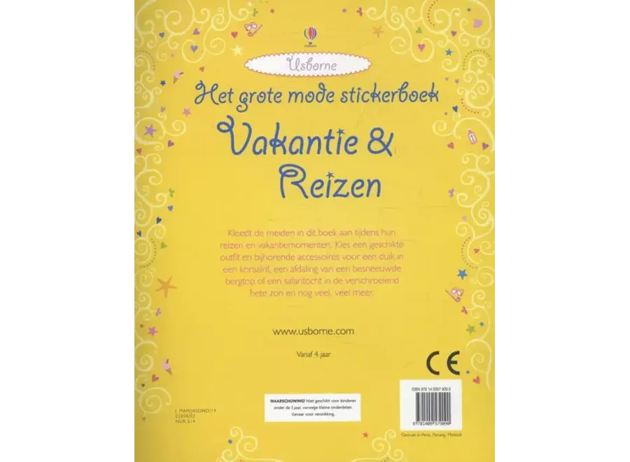 Mode stickerboek - Vakantie en reizen